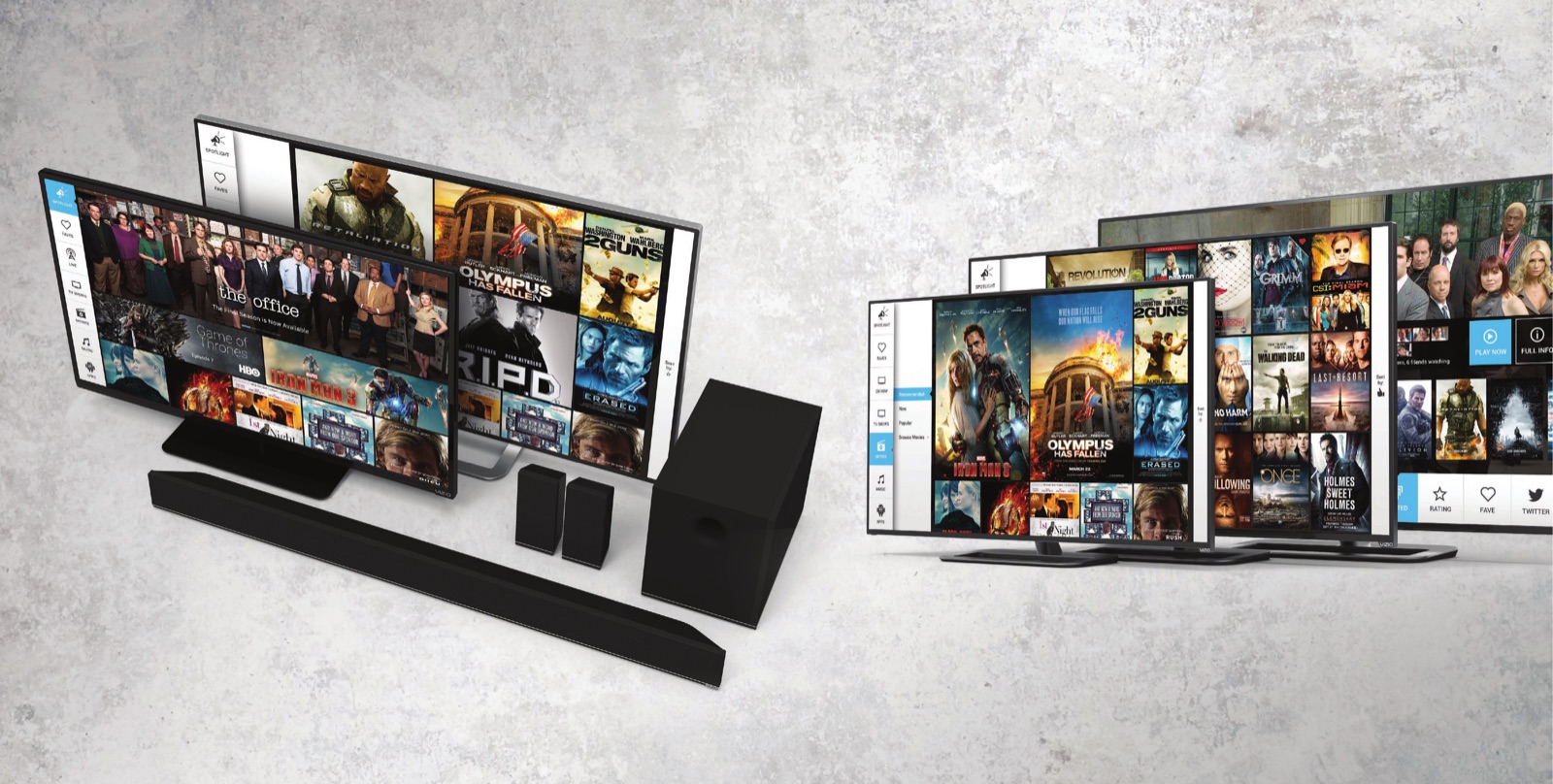 VIZIO smart TV movie interface